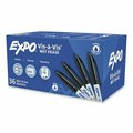 Newell Brands Marker, Wet-Erase, Expo, Fine Point, Black, 36PK 2134342